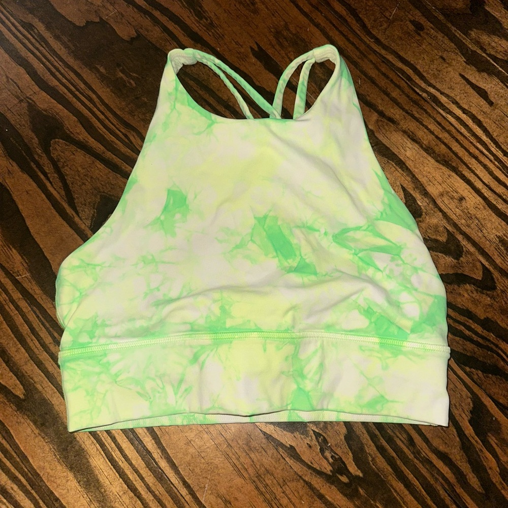 Lululemon Athletica Green Tie-Dye Tank Top